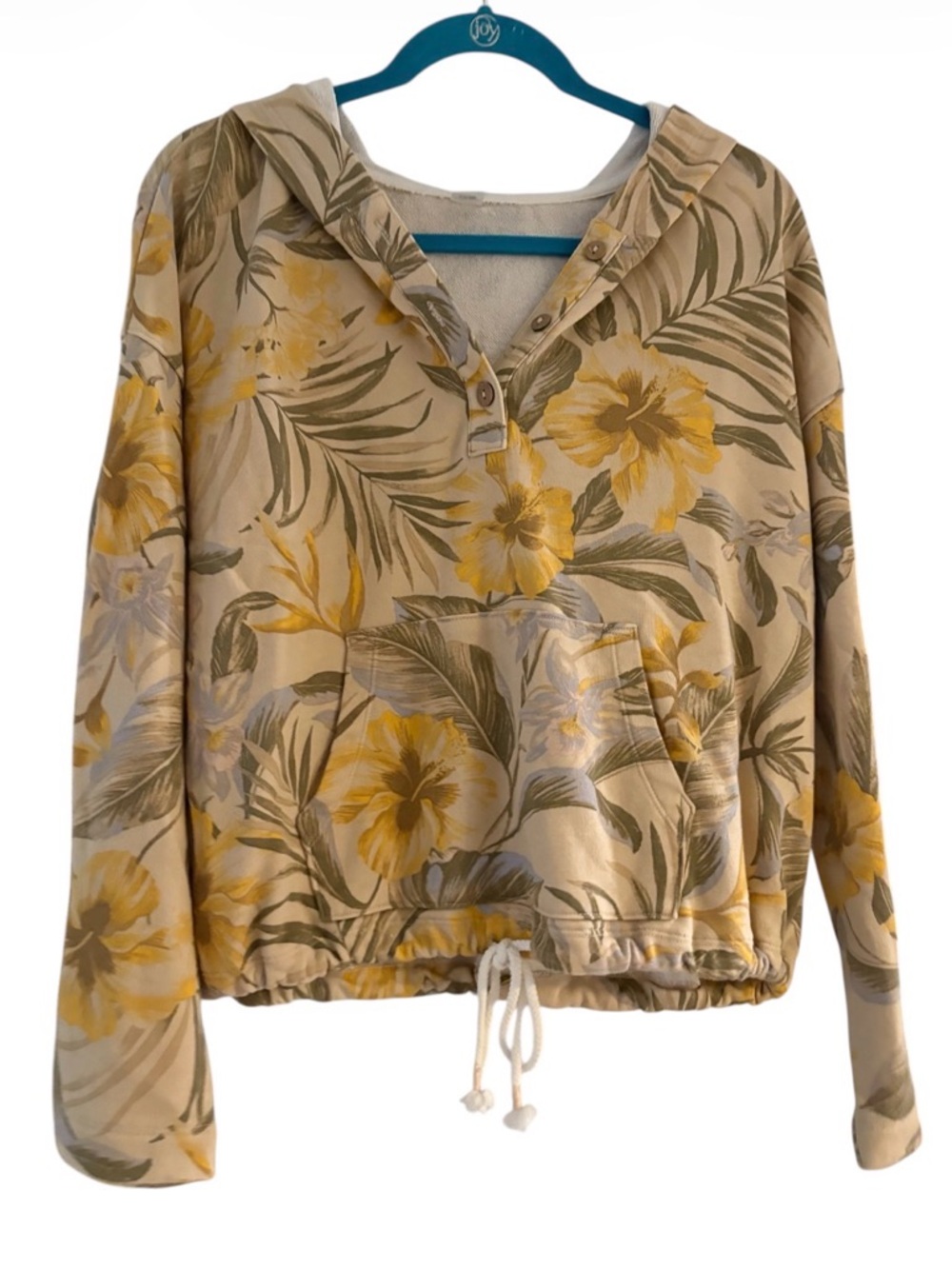 Women's Floral Hooded Pullover Sweatshirt